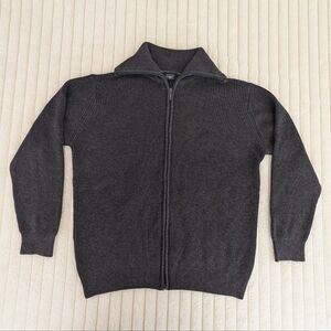 Haggar Charcoal Zip-Up Sweater